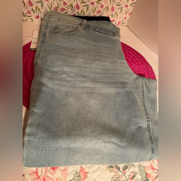 Time Tru Ladies Maternity comfort stretch straight leg jeans pull on Sz XL 16-18 - Picture 1 of 8